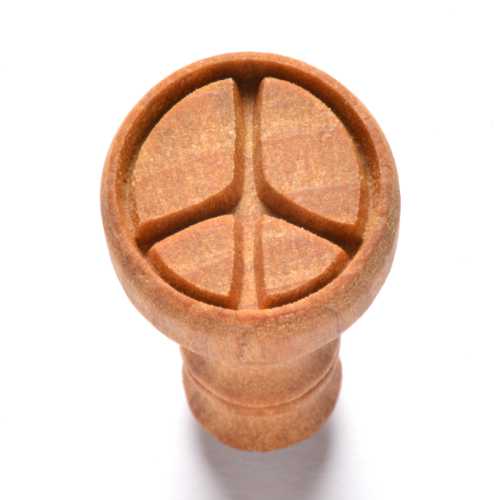 MKM Peace Sign 2.5cm wood stamp